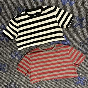 Lot of 2 Striped T-Shirts - Medium